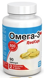 Омега-3 500мг Реалкапс, капсулы массой 700мг, 90 шт БАД