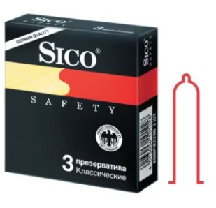Купить sico (сико) презервативы safety классические 3шт в Ваде