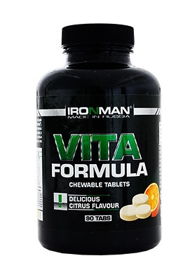 Купить ironman (иронмэн) вита формула витамины, таблетки жевательные со вкусом апельсина, 90 шт бад в Ваде
