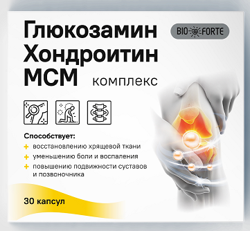 Глюкозамин Хондроитин МСМ BioForte, капсулы 30шт БАД