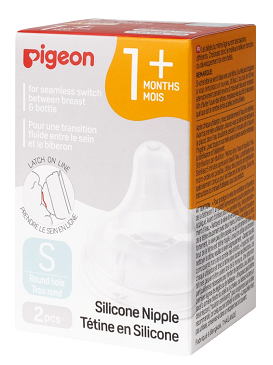 Pigeon SofTouch Peristaltic Plus (Пиджен) соска силиконовая для бутылочки с 1 месяцев, размер S 2 шт