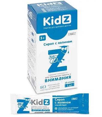 KidZ (КидЗ) сироп с холином, стик 5мл 10шт БАД