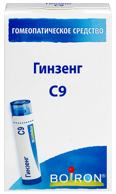 Гинзенг с9 гомеопатические монокомпонентный препарат растительного происхождения гранулы гомеопатические 4 г