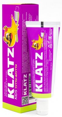 Купить klatz (клатц) зубная паста для детей 5-11лет тутти-фрутти, 40мл в Ваде