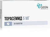 Купить торасемид, таблетки 5мг, 30 шт в Ваде