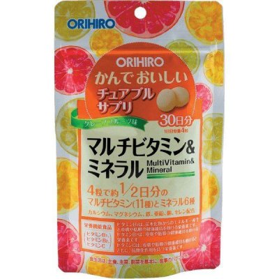 Купить orihiro (орихино), мультивитамины и минералы со вкусом тропических фруктов, таблетки массой 500мг, 120 шт бад в Ваде