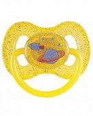 Купить canpol (канпол) пустышка круглая латексная 6-18 месяцев space желтая 1 шт в Ваде