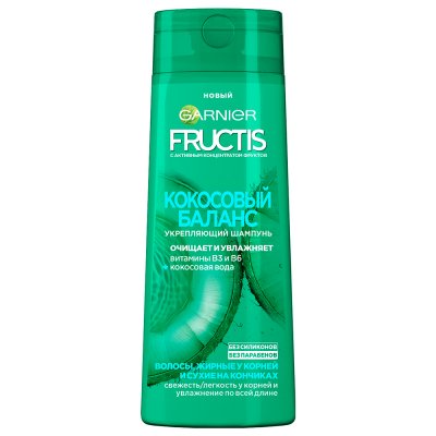 Купить garnier fructis (гарньер фруктис) шампунь для волос укрепляющий кокосовый баланс 400мл в Ваде