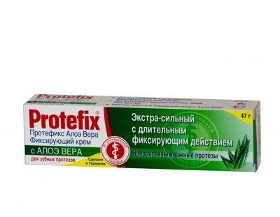 Купить протефикс (protefix) крем для фиксации зубных протезов алоэ вера 40мл в Ваде