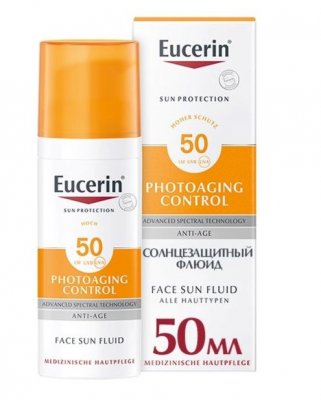 Купить eucerin photoaging control (эуцерин) флюид для лица солнцезащитный 50 мл spf50+ в Ваде