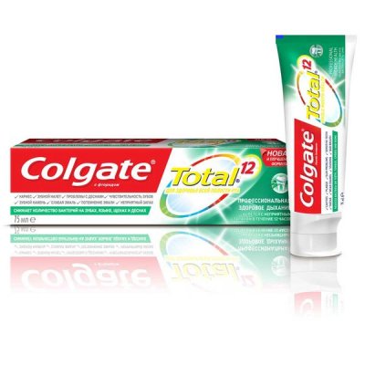 Купить колгейт (colgate) зубная паста total 12 pro-здоровое дыхание, 75 мл (колгейт палмолив, мексика) в Ваде