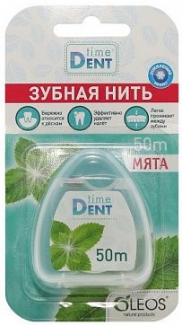 ТаймДент (TimeDent) зубная нить мята 50м