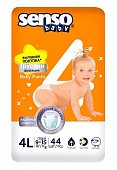 Купить senso baby simple (сенсо бейби) подгузники-трусики для детей, размер 4l (9-14кг), 44 шт в Ваде