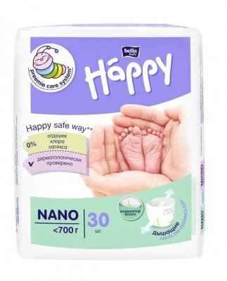 Купить bella baby happy (белла) подгузники для недоношенных детей размер нано до 700г 30 шт в Ваде