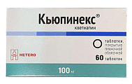 Купить кьюпинекс, таблетки, покрытые пленочной оболочкой 100мг, 60 шт в Ваде
