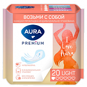 Купить aura premium (аура премиум) прокладки ежедневные ультратонкие light 20шт в индивидуальной упаковке в Ваде