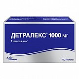 Детралекс, таблетки, покрытые пленочной оболочкой 1000мг, 60 шт