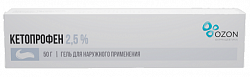 Купить кетопрофен, гель для наружного применения 2,5%, 50г в Ваде