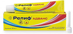 Купить релиф адванс, мазь для ректального и наружного применения 200мг/г, 25г в Ваде