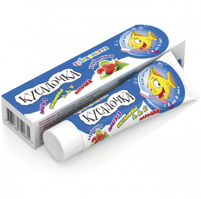 Купить кусалочка зубная паста для детей 3-8лет клубника 50мл в Ваде
