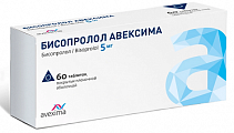 Купить бисопролол авексима, таблетки покрытые пленочной оболочкой 5 мг, 60 шт в Ваде