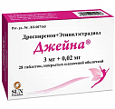 Купить джейна, таблетки, покрытые пленочной оболочкой 3мг+0,02мг, 28 шт в Ваде