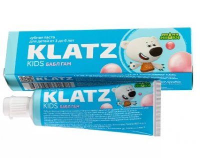 Купить klatz (клатц) зубная паста мимимишки для детей 3-6лет бабл гам, 40мл в Ваде