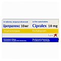 Купить ципралекс, таблетки, покрытые пленочной оболочкой 10мг, 14 шт в Ваде