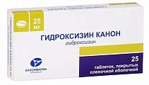 Купить гидроксизин-канон, таблетки, покрытые пленочной оболочкой 25мг, 25шт в Ваде