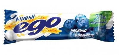Купить мюсли ego (эго) батончик черника с витаминами в йогуртовой глазури, 25г бад в Ваде