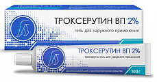 Купить троксерутин вп, гель для наружного применения 2% 100г в Ваде