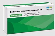 Купить фолиевая кислота, таблетки 1мг, 60 шт в Ваде