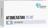Купить агомелатин, таблетки, покрытые пленочной оболочкой 25мг, 98 шт в Ваде