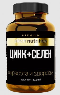 Купить atech nutrition premium (атех нутришн премиум) цинк+селен, капсулы 500мг 60 шт. бад в Ваде