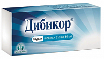Купить дибикор, таблетки 250мг, 60 шт в Ваде