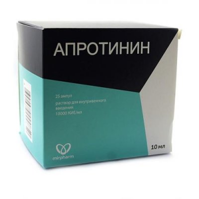 Купить апротинин, раствор для внутривенного введения 10000кие/мл, ампулы 10мл, 25 шт в Ваде