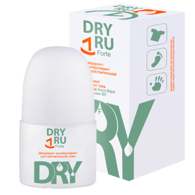 Купить драй ру (dry ru) форте дезодорант антиперспирант для чувствительной кожи, 50мл в Ваде