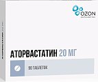 Купить аторвастатин, таблетки, покрытые пленочной оболочкой 20мг, 90 шт в Ваде