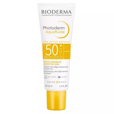 Купить bioderma photoderm (биодерма фотодерм) аквафлюид для лица и шеи 40мл spf50+ в Ваде