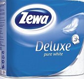 Купить зева (zewa) делюкс бумамага туалетная 3-х слойная белая, рулон 4шт в Ваде