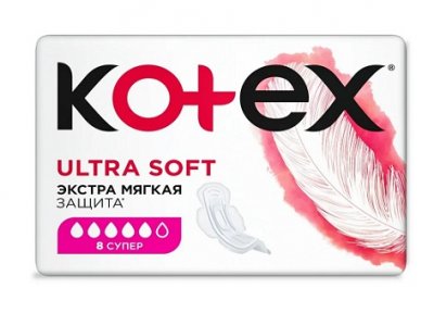 Купить kotex ultra soft (котекс) прокладки супер 8шт в Ваде