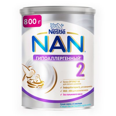 Купить nan optipro 2 ha (нан) гипоаллергенный смесь сухая для детей с 6 месяцев, 800г в Ваде