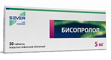 Купить бисопролол, таблетки, покрытые пленочной оболочкой 5мг, 30 шт в Ваде