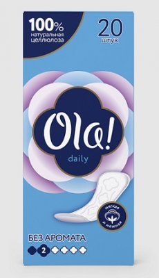 Купить ola! (ола) прокладки ежедневные daily, 20 шт в Ваде