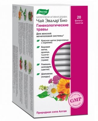 Купить чай эвалар био гинекологические травы, фильтр-пакеты 1,5г, 20 шт бад в Ваде