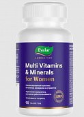 Купить мультивитамины и минералы для женщин эвалар, таблетки покрытые оболочкой, 90шт бад в Ваде