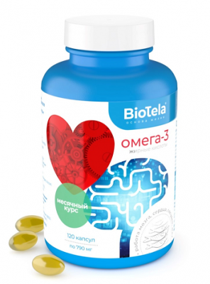 Купить biotela (биотела) омега-3 жирные кислоты, капсулы 120 шт бад в Ваде