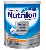 Купить nutrilon (нутрилон) безлактозная сухая смесь детская с рождения, 400г в Ваде