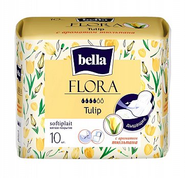 Bella (Белла) прокладки Flora с ароматом Тюльпана 10 шт