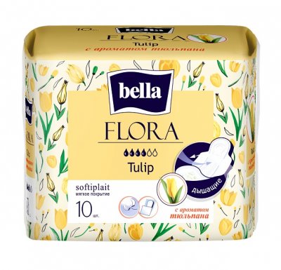 Купить bella (белла) прокладки flora с ароматом тюльпана 10 шт в Ваде